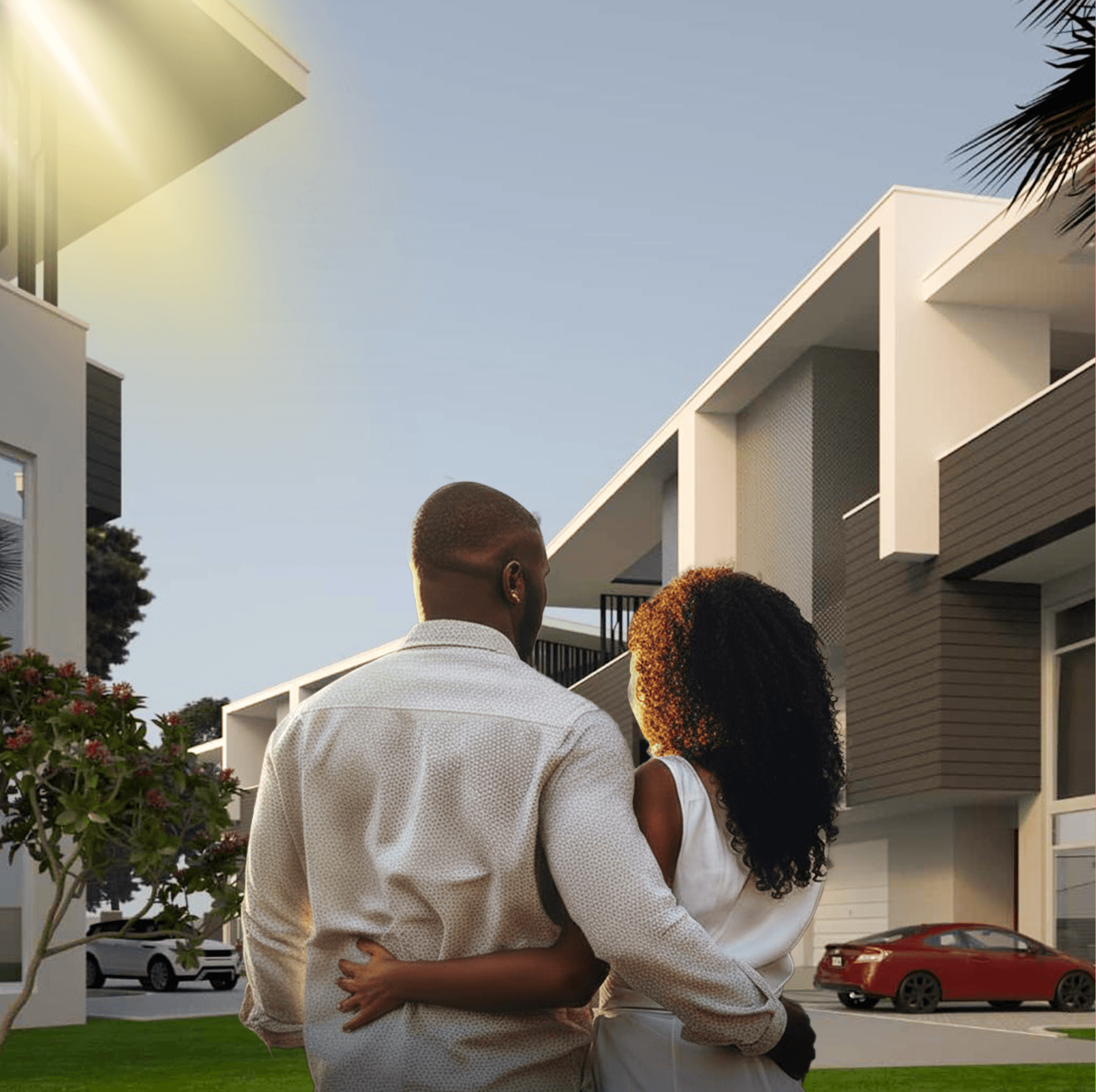 Couple viewing property